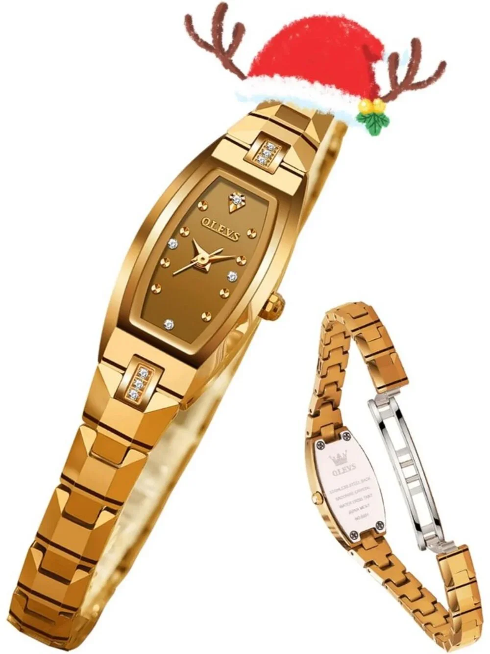 Women's Gold Ceramic Designer Elegant Waterproof Luminous Fashion  Ladies Watch